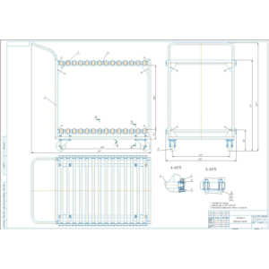 Тележка для перевозки аккумуляторов. Чертежи в компасе