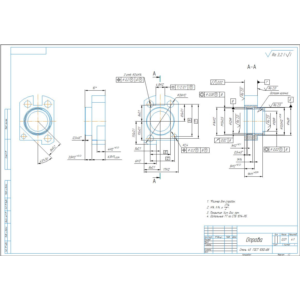 Технологический процесс изготовления детали оправа