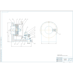Чертеж контрольного приспособления радиального биения