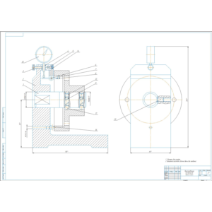 Чертеж контрольное приспособление для внутр. биения