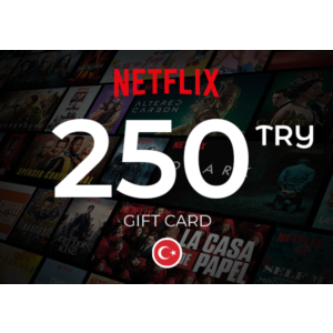ПОДАРОЧНАЯ КАРТА NETFLİX 250 TRY (ТУРЦИЯ) ДОСТАВКА БО