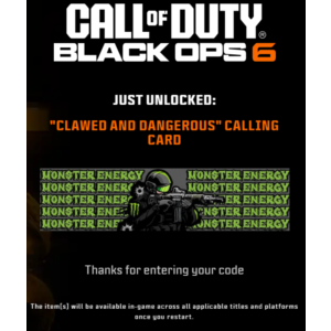 🔑Clawed and Dangerous” Calling Card |  MONSTER ENERGY