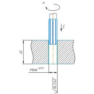 Схема развертывания отверстия в компасе