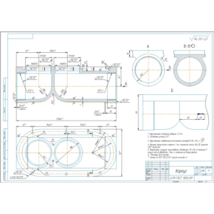 Чертеж детали корпус клапана в компасе