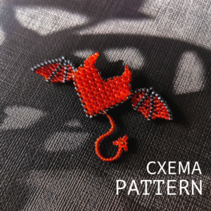 Схема для бисера: Дьявольское сердце ❤️ RU|EN