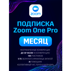 Zoom One Pro Подписка на МЕСЯЦ - Зум Про