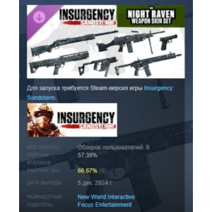 Insurgency: Sandstorm - Night Raven Weapon Skin Set РФ