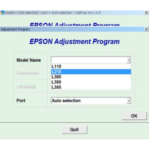 Сброс Epson L110 L210 L300 L350 L355 Adjustment Program