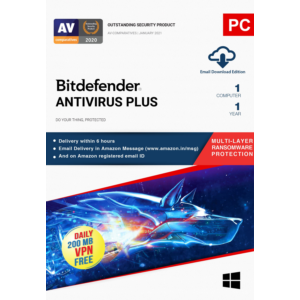 Bitdefender Antivirus Plus 1 ПК 1 год лицензионный ключ