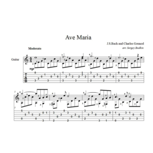 Ave Maria (Бах-Гуно) ноты для гитары