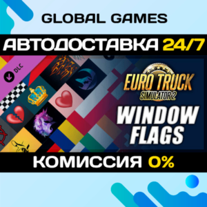 Euro Truck Simulator 2 - Window Flags DLC STEAM 🚀