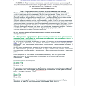 ЭБ 1255.18 (декабрь 2024) 2 группа до и выше 1000В
