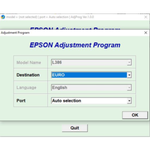 Сброс Epson L382 L386 L486 Adjustment Program