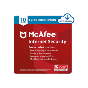 McAfee Internet Security 10 Devices 1 Year GLOBAL KEY