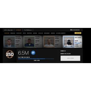 GTA 5 Online Расширенный аккаун• 89+Мил$ 250 LVL +Почта