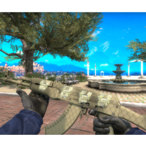 AK-47 | Safari Mesh С 4 СЛУЧАЙНЫМИ НАКЛЕЙКАМИ