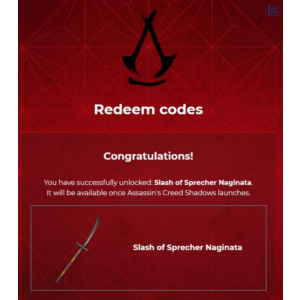 Assassin's Creed Shadows ✅ Slash of Sprecher Naginata​