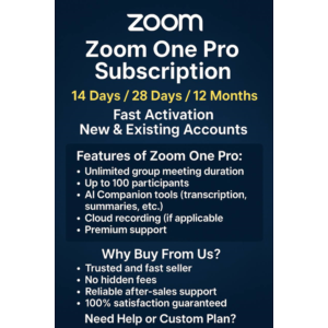 Zoom One Pro 14 дней/28 дней/12 месяцев Fast ⚡️⚡️
