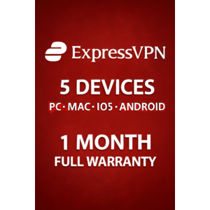 Express VPN (ПК, Mac и телефон) 5 устройств, 1 месяц