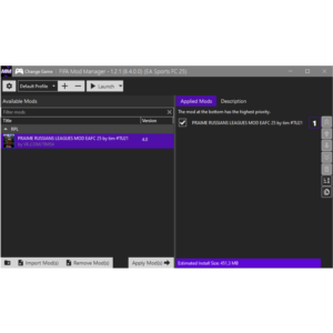 РПЛ PRAIME RUSSIANS LEAGUES MOD EA FC 25 v4.0 TU21