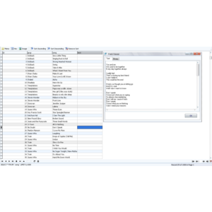 MySQL dump базы данных текстов песен 152000 штук.
