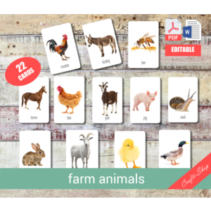 Флеш-карты "Животные в деревне"