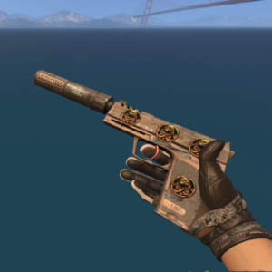 USP-S | Desert Tactical С 4 СЛУЧАЙНЫМИ НАКЛЕЙКАМИ