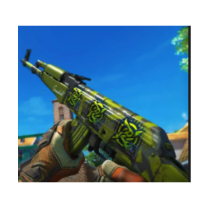 AK-47 | Olive Polycam FT  С 4 СЛУЧАЙНЫМИ НАКЛЕЙКАМИ