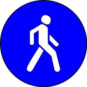 Дорожный знак человек белый,векторное изображение