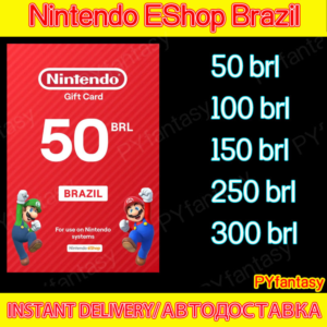 🔑Nintendo eShop 🎁50/100/250/300 BRL Brazil⭐️
