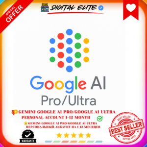 Аккаунт Gemini Google AI Pro/Google AI Ultra на 1–12 ме