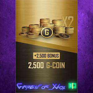 ☀️2025 Double G-Coin II 2,500 + 2,500 Bonus XBOX DLC
