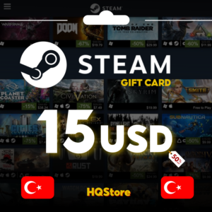 ⭐STEAM CÜZDAN HEDİYE KARTI 15$ TÜRKİYE KODU OTOMATİK