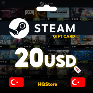⭐STEAM CÜZDAN HEDİYE KARTI 20$ TÜRKİYE KODU OTOMATİK
