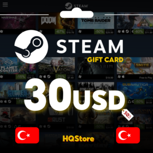 ⭐STEAM CÜZDAN HEDİYE KARTI 30$ TÜRKİYE KODU OTOMATİK