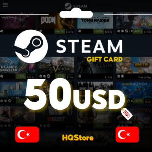 ⭐STEAM CÜZDAN HEDİYE KARTI 50$ TÜRKİYE KODU OTOMATİK