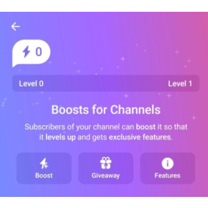 Буст канала Telegram – активен 30 дней