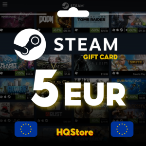 ⭐Подарочная карта STEAM 5 EUR ЕС АВТО ЛУЧШАЯ КОМИССИЯ