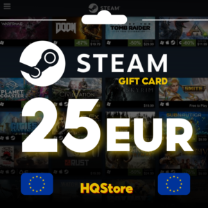 ⭐Подарочная карта STEAM 25 EUR ЕС АВТО ЛУЧШАЯ КОМИССИЯ