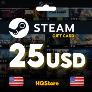 ⭐ Подарочная карта STEAM 25 USD США АВТО ЛУЧШАЯ ЦЕНА