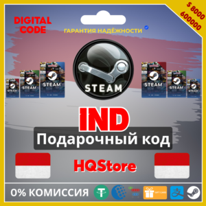 ⭐STEAM Подарочная карта 8000–600000 IDR Индонезия | ТОП
