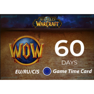 World of Warcraft WOW 60 дней игровой карта EU/RU/CIS