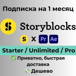Storyblocks |Starter/Unlimited/Pro на 1 месяц