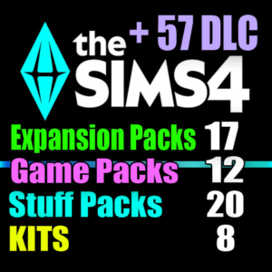 SIMS 4 + 57 DLC (17 допов・12 наборов・20 кат.・8 компл.)