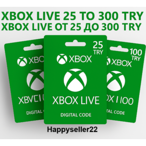 Подарочная карта Xbox Live 25-300 турецкая