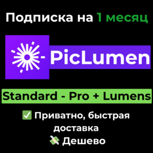Подписка PicLumen | Standard/Pro 1 месяц