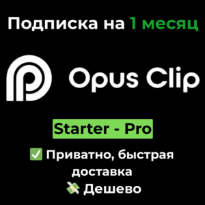 Подписка OpusClip | Starter/ Pro 1 месяц