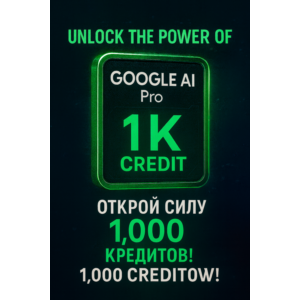 Google AI Pro Veo 3 1000 кредитов month full warranty