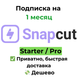 Подписка Snapcut AI | Starter/Pro 1 месяц