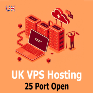 VPS-хостинг в Великобритании. открыто 25 портов. Ежемес